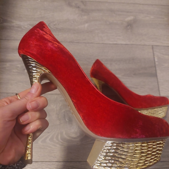 Nicholas Kirkwood Red Platform Heels - Picture 4 of 4